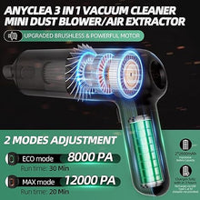 Load image into Gallery viewer, Cordless Handheld Car Vacuum Cleaner, High Power Vacuum Cleaner with Strong Suction, Dust Buster&amp; Air Blower, Mini Car Vacuum Cleaner
