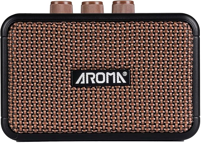 Electric Guitar Amp 5W Portable Rechargeable Battery Powered Practice Guitar Combo Amplifier Speaker with Headphone Aux Jack