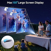 Load image into Gallery viewer, Mini Projector with WiFi and Bluetooth, 180°Adjustable Stand Smart Projector, 150&quot; Portable Projector with Android TV 11.0, 2.4G/5G, Native 1080P, 300 ANSI Auto Keyston Outdoor/Home Movie, White
