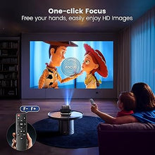 Load image into Gallery viewer, [Electric Focus &amp; Auto Keystone] Mini Projector with WiFi Bluetooth, PUTRIMS Portable 1080P Support Movie Projector 145° Rotatable 50% Zoom Fully Sealed Small Projector for Phone TV Stick HDMI USB
