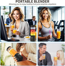 Load image into Gallery viewer, Portable Blender,Personal Size Blender for Shakes and Smoothies, smoothie maker USB-C Rechargeable &amp; Self Cleaning - Quiet Mini Travel Blender with Stainless Steel Blade
