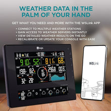 Load image into Gallery viewer, Logia 7-in-1 Wi-Fi Wireless Weather Station with 10-Day / 24 Hour Forecast, Solar &amp; Large 8" Color Display | Measures Wind Speed/Direction, Rainfall, UV Index, Light Intensity, Temperature &amp; Humidity
