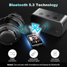 Load image into Gallery viewer, MP3 Player with Bluetooth, Full Touch Screen Music Player with Speaker and Micro SD Card Slot, 64GB Audio Player, FM Radio, Voice Recorder, Earphones, Expandable Up to 256GB, Ideal for Kids and Sports
