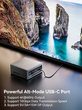 Load image into Gallery viewer, MINISFORUM NAB6 Lite Mini PC 12th Gen Core i5-12600H(12C/16T) HDMI×2+USB-C×2 4K@60Hz Outputs Mini Computer, 16GB RAM 512GB SSD with HDD Slot, Intel Iris Xe Graphics Desktop Computer
