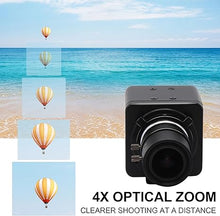 Load image into Gallery viewer, MMlove 8MP USB Camera High Speed 30fps 2.8-12 4X Optical Zoom Lens 2448P USB Webcam Manual Close up Zoom in and Out Golf Swing Camera for Industrial Machine Vision Support PC Raspberry Pi
