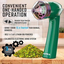 Load image into Gallery viewer, Mamba Original 1g Green USB Electric Herb Grinder. Small Portable Metal Herbal Grinder Machine &amp; Spice Mill for the Kitchen

