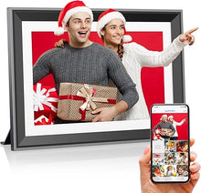 Load image into Gallery viewer, Upgraded 10 Inch WiFi Digital Photo Frame 16GB Smart Electronic Picture Frame with HD IPS Touch Screen | Auto-Rotate | Slideshow | Real-Time APP Upload | Easy Setup | Perfect Christmas Birthday Gift
