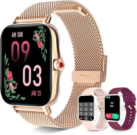 Iaret Smart Watch for Women(Call Receive/Dial), Fitness Tracker Waterproof Smartwatch for Android iOS Phones 1.7