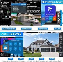 Load image into Gallery viewer, Anpviz CCTV Camera Tester, 8MP Full Features IPS Touch Screen Monitor CCTV Tester, 5 in 1 AHD CVI TVI CVBS IP Camera Tester, Support DMM OPM VFL TDR Feature POE PTZ WiFi 4K HDMI, IPC-9800MOVTADHS Plus
