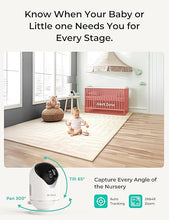 Load image into Gallery viewer, VistaView Smart WiFi Baby Monitor - 5” 1080P Split Screen &amp; 2K Camera App Control, Cry &amp; Motion Alerts, HD Night Vision, 5000mAh Battery, 2-Way Talk, Multi-User, Triple Security, 1279ft Range
