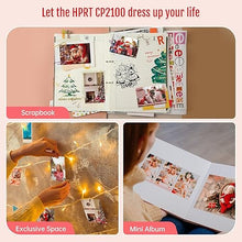 Load image into Gallery viewer, HPRT Mini Photo Printer for iPhone, Smartphone, Portable Instant Picture Printer with Bluetooth, Wireless Thermal Dye Sublimation Photo Printer CP2100 (Pink, Printer + 10 Sheets)
