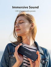 Load image into Gallery viewer, Anker Soundcore 2, 12W Dual-Driver, Portable Bluetooth Speakers for Daily Use, and Wireless , Extended Battery Life, 24-Hour Playtime, IPX7 Water Resistant, Built in Mic, 66 ft Bluetooth Range- Blue
