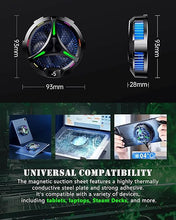 Load image into Gallery viewer, Magnetic Cooler for iPad,Tablet Cooler for ipad/Surface pro/Samsung Tab,Universal Radiator with Temperature Display for Mobile Gaming,Tiktok Live Streaming (Green Mech)
