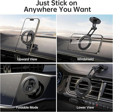Load image into Gallery viewer, SYNCWIRE Fits MagSafe Car Mount, Magnetic Phone Holder for Car Dashboard, [Flexible Three-axis] 360° Rotation Magnetic Car Mount Strong Magnets Car Phone Holder Fits iPhone 16 15 14 13 12 Pro Max
