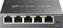 Load image into Gallery viewer, TP-Link TL-SG105E | 5 Port Gigabit Switch | Easy Smart Managed | Plug &amp; Play | Desktop/Wall-Mount | Shielded Ports | QoS, Vlan, IGMP and Link Aggregation | Ethernet Splitter | Network Hub | Black

