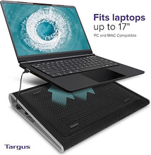 Load image into Gallery viewer, Targus 17 inch Dual Fan Lap Chill Mat - Soft Neoprene Laptop Cooling Pad, Heat Protection/Dispersion Laptop Cooler/Fan, USB-A Connection, Black
