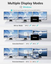 Load image into Gallery viewer, Docking Station Dual Monitor, Baseus 7 in 1 Laptop Docking Station 3 Monitors, USB C HUB with 4K HDMI, VGA, 100W PD, 3 USB for iPhone 15/MacBook/Dell/HP
