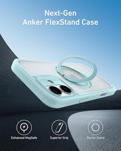 Load image into Gallery viewer, Anker Ultra Magnetic for iPhone Case with Sturdy 360° Ring Stand, Military-Grade Shockproof Kickstand Compatible with MagSafe (for iPhone 16 Plus, Green)
