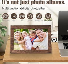 Load image into Gallery viewer, 10.1 Inch Digital Picture Frame with 32GB Storage, WiFi Digital Photo Frame, 1280x800 IPS Touch Screen, Auto-Rotate,Wall Mountable, Share Photo/Video via Free App frameo from Anywhere
