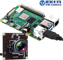 Load image into Gallery viewer, Global Shutter USB Camera Module for Laptop 60fps High Speed PC Camera Wide Angle 120degree Low Distortion Lens Webcam Board Mini UVC USB2.0 Lightburn Camera for Laser Engraver 5mp 50fps USB Camera
