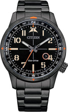 Load image into Gallery viewer, Citizen Men's Eco-Drive Weekender Avion Field Watch in Black IP Stainless Steel, Black Dial (Model: BM7555-59E)
