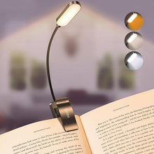 Load image into Gallery viewer, Gritin 16 LED Rechargeable Book Light for Reading in Bed- Eye Caring 3 Color Temperatures, Stepless Dimming Brightness, 80 Hrs Runtime, Lightweight Flexible Clip on Book Light for Book Lovers
