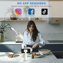 Load image into Gallery viewer, Auto Face Tracking Tripod, 360° Rotation Face Body Phone Camera Mount Smart Shooting Phone Tracking Holder with Remote,No App, Gesture Control,Smart Shooting Holder for Vlog, Streaming,Tiktok-White
