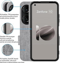 Load image into Gallery viewer, Foluu for Asus Zenfone 10 Wallet Case, Card Slot Stand Phone Case with [Shockproof TPU Interior Case], PU Leather Strong Magnetic Flip Cover for Asus Zenfone 10 2023 (Gray)
