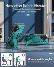 Load image into Gallery viewer, FNTCASE for iPhone 16 Plus Case: Military Grade Drop Proof Protection Mobile Cover with Kickstand | Matte Textured Rugged Shockproof TPU | Protective Sturdy Phone Case - 6.7 inch Green
