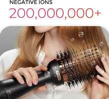 Load image into Gallery viewer, TYMO Hair Dryer Brush Blow Dryer Brush in One, 4 in 1 Ionic Hair Dryer and Styler Volumizer with Oval Titanium Barrel, Hot Air Straightener Brush for Smooth Frizz-Free Blowout, Gold
