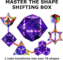 Load image into Gallery viewer, SHASHIBO Shape Shifting Box - Award-Winning, Patented Fidget Cube w/ 36 Rare Earth Magnets - Transforms Into Over 70 Shapes, Download Fun in Motion Toys Mobile App (Holographic - Cosmos)

