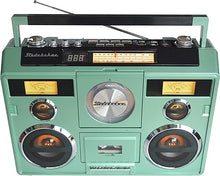 Load image into Gallery viewer, Studebaker Sound Station Portable Stereo Boombox with Bluetooth/CD/AM-FM Radio/Cassette Recorder (Teal)
