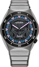 Load image into Gallery viewer, Citizen Men&#39;s Eco-Drive Marvel Black Panther Watch in Super Titanium, Black Panther Art Multi-Color Dial (Model: AW1668-50W)
