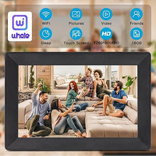 Load image into Gallery viewer, 10.1 Inch WiFi Digital Picture Frame, 1280x800 HD IPS Touch Screen Picture Frame Anywhere Use Uhale App Photos/Videos to Digital Photo Frame
