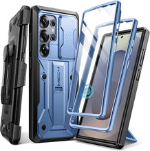 Load image into Gallery viewer, TONGATE for Samsung Galaxy S25 Ultra Case, [Built-in Slide Camera Cover &amp; Screen Protector] [2 Front Frames] Full-Body Heavy Duty Shockproof S25 Ultra Phone Case with Stand &amp; Belt Clip Holster, Blue
