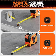 Load image into Gallery viewer, 2-in-1 Laser Tape Measure 197Ft Rechargeable Digital Tape Measure &amp; 16Ft Tape Measure Support Ft/Ft+in/in/M Pythagorean, Area, Volume Laser Measure for Construction DIY Woodworker
