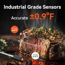 Load image into Gallery viewer, Pro Smart WiFi Wireless Meat Thermometer, Unlimited Range, Improved Stability, Ultra-Thin Probe, Bluetooth Digital Food Thermometer for Remote Monitoring of Oven/Kitchen/BBQ/Smoker/Rotisserie
