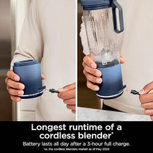 Load image into Gallery viewer, Ninja Blast Max, Portable Blender + Twist &amp; Go, Personal Blender, Ninja Blender, Smoothie, Blend, Ice Crush, 3 Programs, Cordless, 22 oz removable Vessel, Dishwasher Safe, Leakproof, Navy, BC251NV
