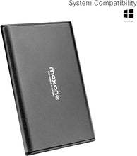 Load image into Gallery viewer, Maxone 250GB Ultra Slim Portable External Hard Drive HDD USB 3.0 for PC, Mac, Laptop, PS4, Xbox one - Charcoal Grey
