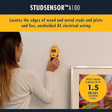 Load image into Gallery viewer, Zircon StudSensor A100 Wall Scanner and Center/Edge Locating Stud Finder with WireWarning Detection
