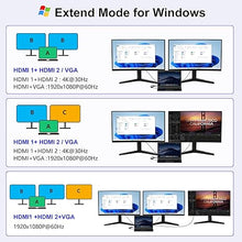 Load image into Gallery viewer, Docking Station Dual Monitor for Dell/HP/Lenovo Laptop, USB C Docking Station 3 Monitor, Dual HDMI Adapter for 2 Monitors, 10 in 1 USB C Hub with 2 HDMI + VGA + Ethernet + 2 USB+SD/TF+100W PD+Audio
