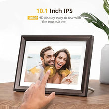 Load image into Gallery viewer, Dragon Touch Digital Picture Frame WiFi 10 inch IPS Touch Screen Digital Photo Frame Display, 32GB Storage, Auto-Rotate, Share Photos via App, Email, Cloud, Classic 10 Brown, PUUDUU
