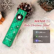 Load image into Gallery viewer, OLIGHT Arkfeld Pro Rechargeable EDC Flashlight with Green Beam, UV Light and White LED, 1300 Lumens Portable Flat Flashlights, Triple Light Sources Pocket Lights for Emergency (Snowflake Green CW)
