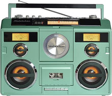 Load image into Gallery viewer, Studebaker Sound Station Portable Stereo Boombox with Bluetooth/CD/AM-FM Radio/Cassette Recorder (Teal)
