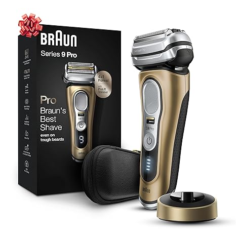 Braun Series 9 Pro 9419s Electric Shaver for Men, Holiday Gifts for Men, Wet & Dry Shave, Shaving Kit with 4+1 Head with ProLift Trimmer