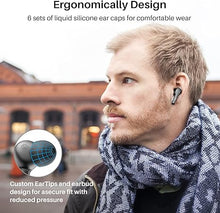 Load image into Gallery viewer, TOZO T9S 2022 Version True Wireless Earbuds 4 Mic Environmental Noise Canceling Call Headphone,Long Endurance Bluetooth 5.3 IPX7 Waterproof Built-in Mic Headset

