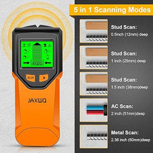 Load image into Gallery viewer, Stud Finder Wall Scanner - 5 in 1 Stud Finder Tool w/Microprocessor Chip and HD LCD Display, Stud Detector Beam Finders for the Center and Edge of Wood AC Wire Metal Studs Joist Pipe (Caviar)
