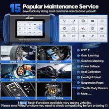 Load image into Gallery viewer, OBD2 Scanner Diagnostic Tool XTOOL IP508S, ABS, SRS Transmission Check Engine Code Reader, Diagnostic Scanner with ABS Bleeding, Oil, EPB, SAS, TPMS Reset, Injector, Throttle, Car Scanner Android 10
