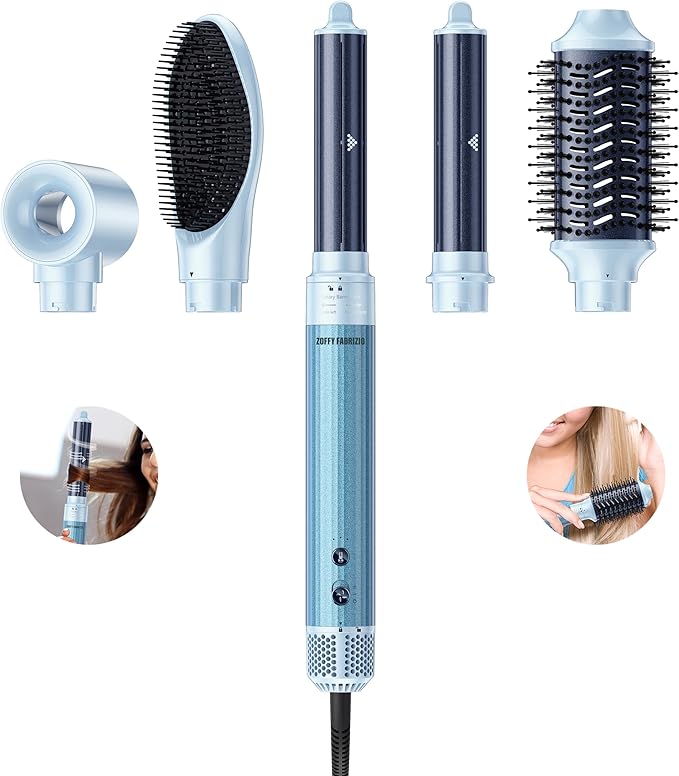 Hair Dryer Brush, Air Styler, 5 in 1 Hair Styler, Air Curler High-Speed Negative Ionic, Unlock The Ability to Curl, Volumize, Smooth & Dry—Upgrade, Line Length 8.86Ft & Rotatable,110,000RPM Motor