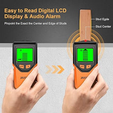 Load image into Gallery viewer, Stud Finder Wall Scanner - 5 in 1 Stud Finder Tool w/Microprocessor Chip and HD LCD Display, Stud Detector Beam Finders for the Center and Edge of Wood AC Wire Metal Studs Joist Pipe (Tangerine)
